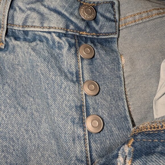 Wild Fable Light Wash High Rise Button Fly Straight Leg Jeans Size 12 Y2K 90s - Picture 4 of 9